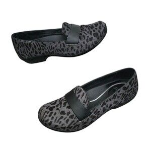 Dansko Oksana Animal Print Calf Hair Shoes Womens EU 38 US Size 7.5 - 8 Gray
